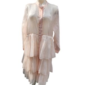 Peach dream ruffle dress 1X- 2X‎ NWT